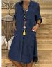 Women's Clothing Women's Plus Size Denim Dress Solid Color Casual Dress Floral Print Pleated Short Sleeve Dress For Formal & Casual For Women_ecoleips.com