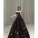 Elegant Strapless Sequined Evening Dress New Style For Women Perfect For Annual Meetings Emcees Students Art Exams Banquets_ecoleips.com