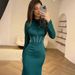 Elegant Pleated Maxi Dress For Women Slim Fit Long Sleeved Spring Fashion Irregular European American Style_ecoleips.com
