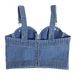 Sale Versatile Strap Button Adjustable Slim Fit Backless Denim Tube Top Camisole Hot Girl_ecoleips.com
