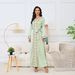 Women's Clothing Muslim Temperament New Women's Clothing Hot Diamond Long Sleeve V Neck Large Swing Dress Ins_ecoleips.com