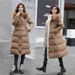 Women's Clothing Winter New Cotton Jacket Large Fur Collar Medium Length Slim Belt Slim Temperament Down Cotton Jacket Women's Jacket_ecoleips.com