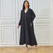 2024 Summer New Dubai Middle Eastern Muslim Abaya Women's Cardigan Pleated Dress_ecoleips.com