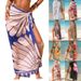 Women's Swimsuit Summer Floral Print Chiffon High Slit Transparent One Size Fits All New 2026_ecoleips.com