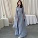 Solid Color Waist Fairy Style Elegant Long Evening Dress For Women_ecoleips.com