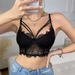 Sexy Lace Eyelash Trim Bra Mesh See Through Underwire Vest Women's Clothing Hot Girl_ecoleips.com