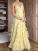 Sexy V-neck Ruffle Design Suspender Dress Women Elegant Sleeveless Hight Waist Long Party Dress 2026 Fashion Draped Swing Gowns_ecoleips.com