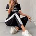 Women's Clothing Women's Style Summer Casual Two Piece Set T-Shirt And Shorts Letter Print Hot Selling For Formal & Casual For Women_ecoleips.com