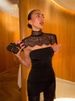 K New Women's Fashion Trendy Lace-Patchwork Bodycon Bustier Sexy Dress_ecoleips.com