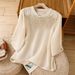This New-Style Chinese-Inspired, Loose-Fitting, Artistic And Retro Top Features Five-Quarter Sleeves, A Stylish Design W_ecoleips.com