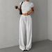 Women's Sexy Fitted Knit Crop Top & High-Waisted Shorts Set - Stretchy Ribbed Fabric, Trendy Y2K Outfit, Clubwear & Casual Summer Two-Piece_ecoleips.com