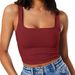 Women's Sexy Trendy Short Vest European American Style Small Solid Color Navel Exposed Top for Casual Wear_ecoleips.com