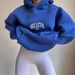 Women's Clothing Unisex Casual Hooded Sweatshirt With Letter Print, Double-Layered Neckline, Loose Fit, Comfortable Pullover For Men & Women_ecoleips.com