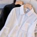 Women's Clothing Waffle Stitching Two Piece Shirt Women's Early Autumn Loose Casual Tops_ecoleips.com
