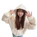 Korean-style Gentle Sweet Striped Hooded Cardigan Sweatshirt For Women, Spring Autumn, Simple And Sophisticated, Loose,_ecoleips.com
