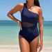 2025 New One-Piece Female Sexy Single Shoulder Sports Swimsuit Bikini_ecoleips.com