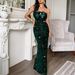 Diyun European And American Elegant Evening Strapless Sexy Long Dress Women's Clothing 2025 Autumn/Winter_ecoleips.com