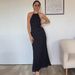European And American Foreign Trade Women's Backless Pleated Fabric Personality New Breathable Lace-up Ruffle Long Dress_ecoleips.com