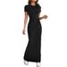 Women's Spring And Summer Solid-Color, Elegant And Slimming Short-Sleeved Jumpsuit_ecoleips.com