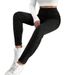 Women's Clothing High-Waisted Solid Color Leggings For Women Autumn/Winter Warm Cold Proof Tight Fitting Casual Sports Yoga Bottoms_ecoleips.com