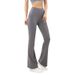 New European And American Wide Leg Yoga Pants For Women High Waist, Hip Lifting And Slimming Sports Flared Pants Nude Stretch Fitness Pants_ecoleips.com