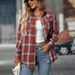 Women's Clothing Autumn And Winter Women's Clothing New Casual Fashion Loose Plaid Pocket Shirt Women_ecoleips.com