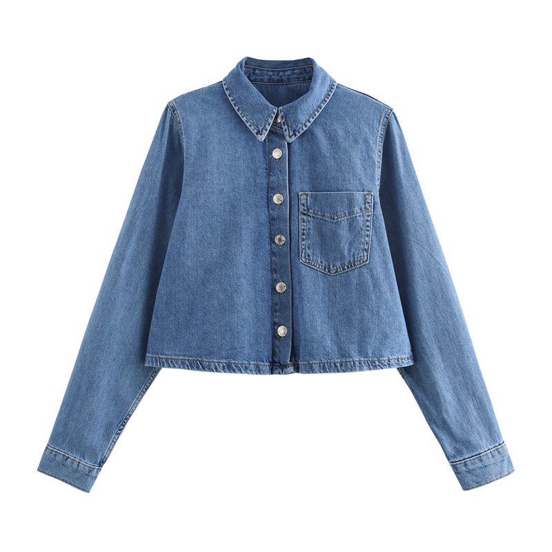 Women's Clothing Autumn Casual Fashion Denim Shirt Drawstring Straight Trousers Suit_ecoleips.com