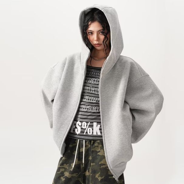 Unisex Fleece-Lined Hooded Sweatshirt – Oversized Streetwear Jacket – Couple Matching Winter Coat (M-3XL)_ecoleips.com