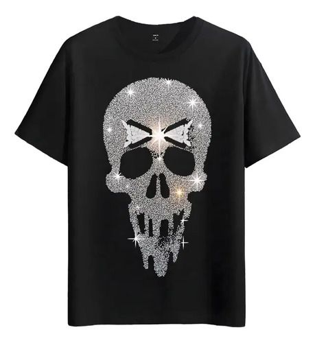 Women's T-Shirts Tshirt Muscle Freaks Shiny Skull Rock Style_ecoleips.com