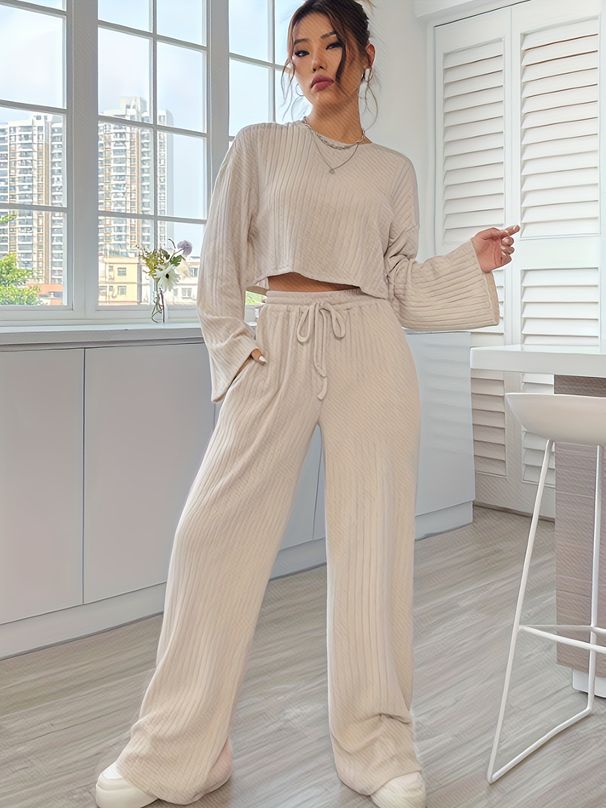 Long-Sleeved Women's Casual Dress Set For Autumn/Winter Fashion_ecoleips.com