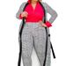 Women's Houndstooth Trench Coat And Slim Fit Trousers Set Autumn/Winter Fashion Suit Mid-Length European American Style Polyester_ecoleips.com