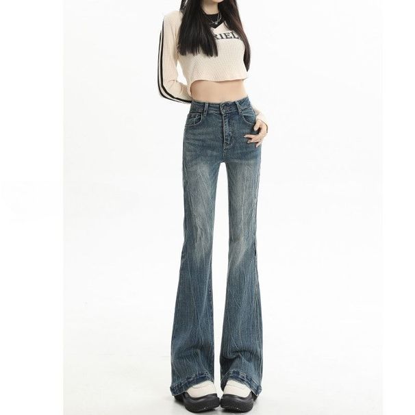Plu-ize Women' Retro Blue Lim-fit Flared Jean, New Pring-ummer Deign, High-waited And Limming Bell-bottom_ecoleips.com
