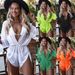 Women's Clothing Solid Color Lace High Waist Sexy Three Piece Bikini Swimsuit Swimsuit Women_ecoleips.com