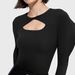 Fashion Women's Long Sleeved Bodysuit Cross Border European American Design Conscious Tight Fitting Hollowed out round Neck Twisted Collarbone_ecoleips.com