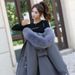 girl Girl Girl 2023 New Women's Mid-Length Waist-Cinching Slimming Detachable Rex Rabbit Fur Inner Jacket Parka Hooded Coat_ecoleips.com