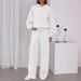 New Autumn And Winter Women's 2 Piece Casual Hooded Fleece Sweatshirt Sports Suit_ecoleips.com