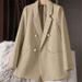 Women's Clothing Women's Trendy Street Style Blazer Slim Waist British Temperament Outerwear Spring Autumn Early Season_ecoleips.com