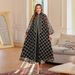 Verve Dubai Abaya Elegant Clothing Embroidered Robe Muslim Women's Long Dress_ecoleips.com