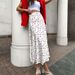 Women's Clothing Floral Skirt Spring Temperament Elegant High Waist A Line Fishtail Cherry Print Skirt_ecoleips.com