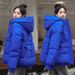 New Autumn Winte Fashion Candy Colo Jacket Fo Women Koean Style Shot Loose Hooded Student Cotton Coat Wam_ecoleips.com
