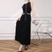 Foreign Trade European And American Women's Fashion Socialite Style Beaded Knitted Sleeveless Little Black Dress, New_ecoleips.com