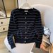 Women's Clothing Women's Style Striped Knitted Sweater Cardigan Round Neck Autumn Bulk Order Long Sleeve For Formal & Casual_ecoleips.com