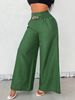 Women's Clothing Women's High-Waisted Wide Leg Trousers Fashionable Retro Style Youthful Elastic Bottoms Design_ecoleips.com