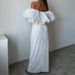 Elegant Off-Shoulder Ruffle Blouse & Sequin Maxi Skirt Set – Flowy Flounce Sleeves & Glamorous Fringe (S-Xl)_ecoleips.com