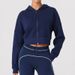 Autumn/Winter Women's Casual Sports Top Butterfly Sleeve Running Yoga Jacket Short Length Caijue_ecoleips.com