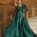 New Arrival Sexy Deep V Neck Big Swing Floor Length Trailing Long Evening Dress For Formal Banquet Party_ecoleips.com
