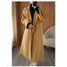 Women's Clothing Autumn And Winter Women's Woolen Coat Mid Length Korean Style Large Size Woolen Coat Loose And Slim Petite Woolen Coat_ecoleips.com