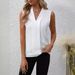Aria Basics Aria Basics New European American Style Solid Color Sexy V-neck Fashion Versatile Women's Shirt Top, Elegant And Unique Design_ecoleips.com