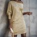 Verve New Women's Fashion Solid Color Asymmetric Shoulder Long Sleeve Short Sequin Dress Gown_ecoleips.com
