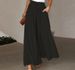 Suitable For All Seasons Summer New Women's Wide-Leg With Elastic Waistband, High-Waisted Long Skirt Pants For Women_ecoleips.com